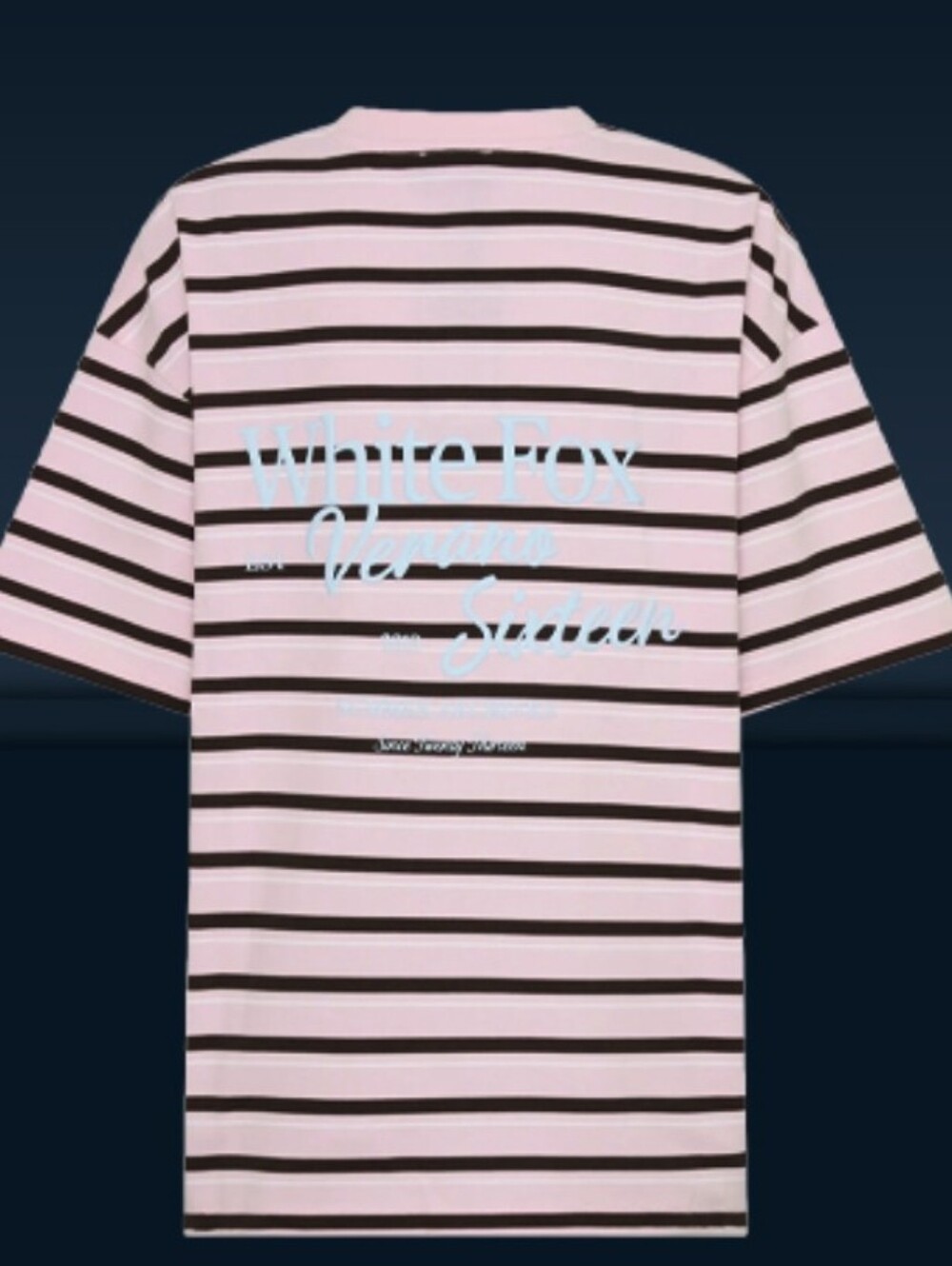 Verano Sixteen Viola Oversized Tee Pink Stripe XS/S